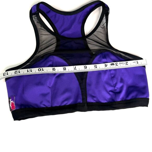 Pole Fit Purple Mesh Racerback Sports Bra – Size S – Pole Dance Activewear - Picture 4 of 4